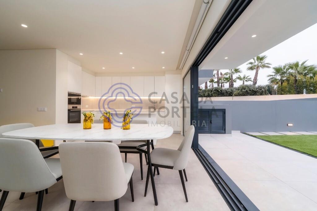 Kitchen and dining area connected to the exterior